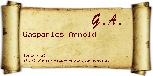 Gasparics Arnold névjegykártya